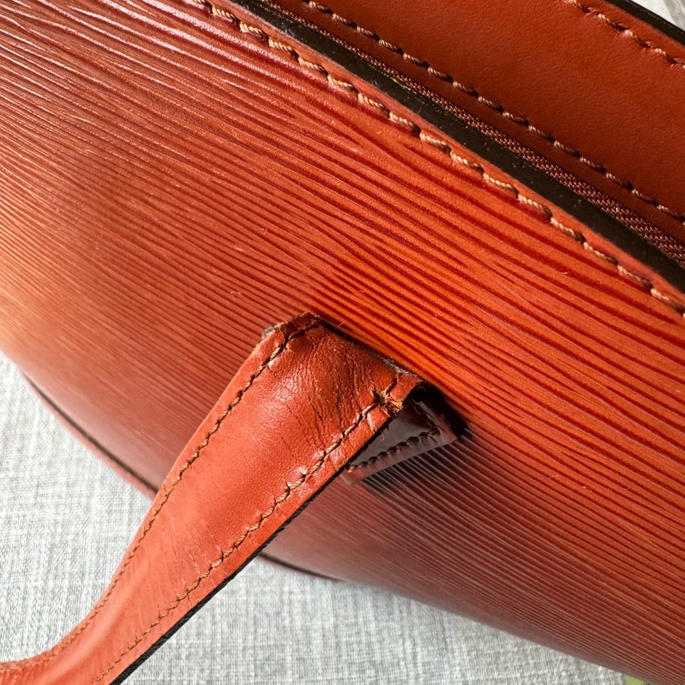Authentic Vintage Louis Vuitton Saint Jacques Epi Brown Handbag Tote PM - Picture 15 of 16